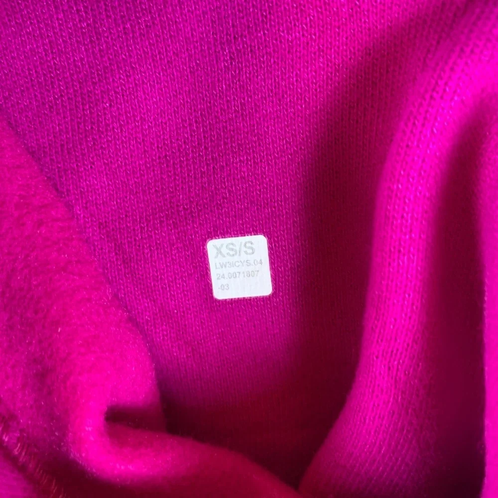 Lululemon Scuba Oversized Sweatshirt Womens XS/S Sonic Pink Funnel Neck Half Zip